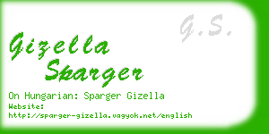 gizella sparger business card